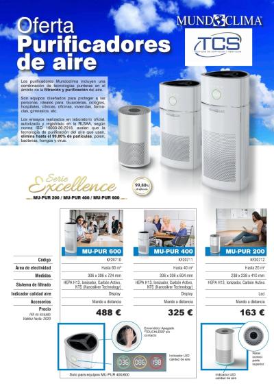 Purificadores de aire con filtro HEPA Purificadores de aire para espacios sin ventilación